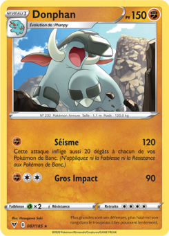 Donphan (Épée et Bouclier Voltage Éclatant 087)