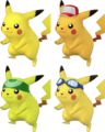 Les différents coloris de Pikachu