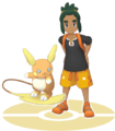 Tili et Raichu d'Alola dans Pokémon Masters EX.