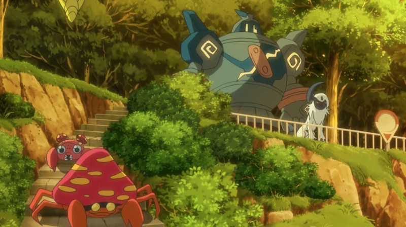 Fichier:LV094 - Paras, Parasect, Golemastoc et Absol de Goh.png