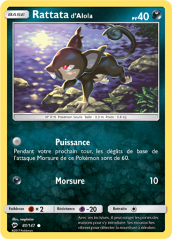 Rattata d'Alola (Soleil et Lune Ombres Ardentes 81)