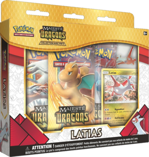 Collection avec pin's Majesté des Dragons Latias.png