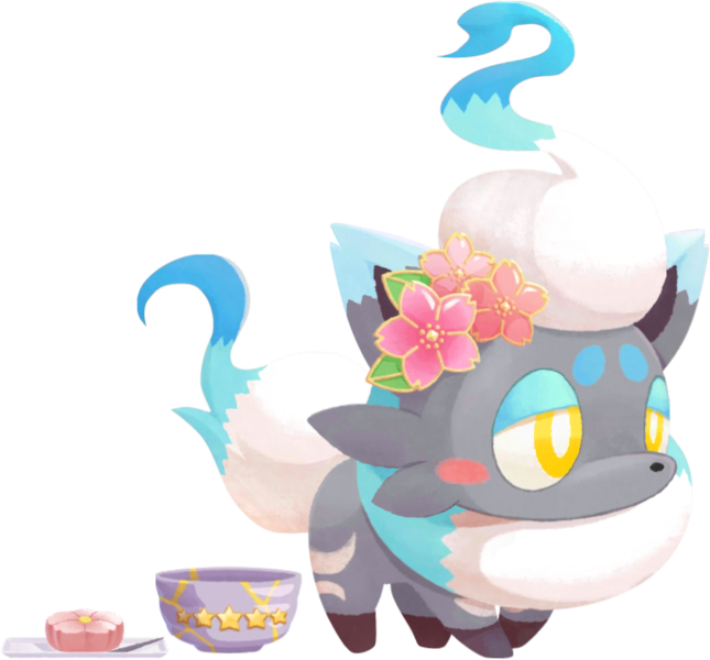 Fichier:Zorua de Hisui chromatique (Maison de thé) (3)-CM.png