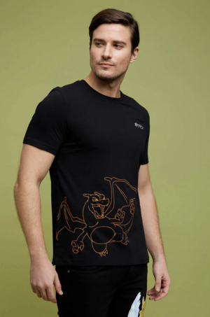Celio t-shirt noir Dracaufeu Inde 2022.png