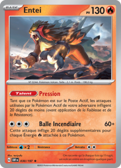 Entei (Écarlate et Violet Flammes Obsidiennes 030)
