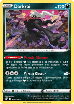 Carte Épée et Bouclier Ténèbres Embrasées 105.png