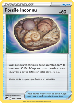 Fossile Inconnu (Épée et Bouclier Astres Radieux 157)