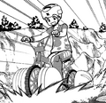 Le mode aquatique de la Moticyclette dans Pocket Monsters Special.