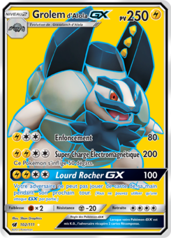Grolem d'Alola-GX (Soleil et Lune Invasion Carmin 102)