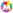 M entouré de couleurs