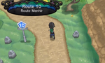 Kalem à l'entrée de la Route 10 dans Pokémon X et Y.