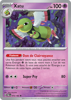 Xatu (Écarlate et Violet Faille Paradoxe 072)