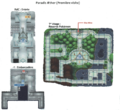 Plan du Paradis Æther à la première visite dans Pokémon Ultra-Soleil et Ultra-Lune.