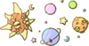Autocollants muraux astraux