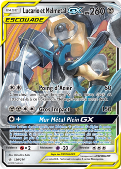 Lucario et Melmetal-GX (Soleil et Lune Alliance Infaillible 120)