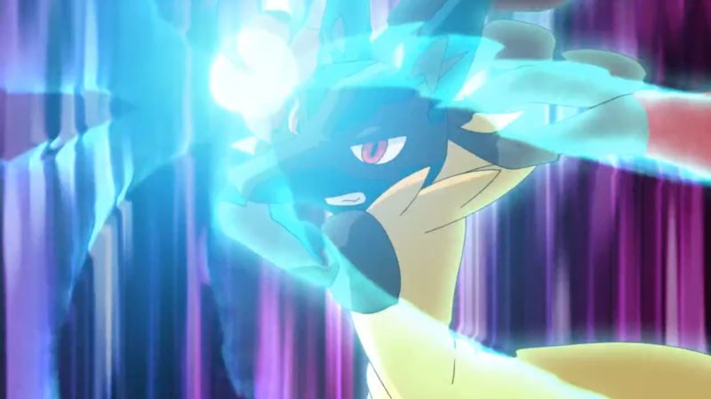 Fichier:LV099 - Flashback - Méga-Lucario de Sacha.png