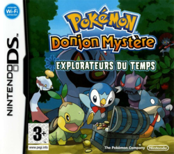 Tiplouf, découvrant un trésor sur la Boîte de Jeu de Pokémon Donjon Mystère : Explorateurs du Temps