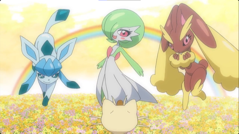 Fichier:SL003 - Miaouss, Givrali, Gardevoir et Lockpin (rêve de Miaouss).png