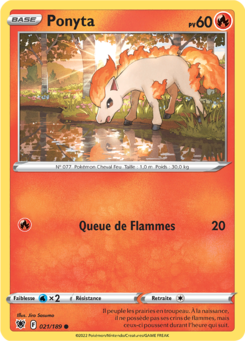 Ponyta (Épée et Bouclier Astres Radieux 021)