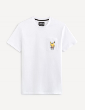 Celio T-shirt blanc Team Rocket Villain Costume Pikachu Collection.png