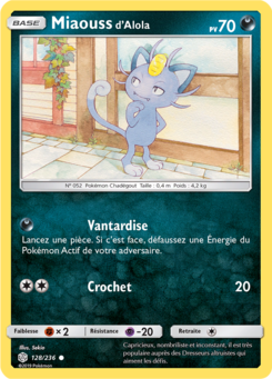 Miaouss d'Alola (Soleil et Lune Éclipse Cosmique 128)
