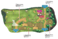 Plan du Ranch Ohana dans Pokémon Soleil et Lune.