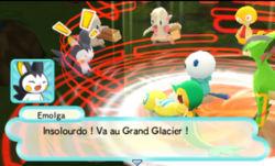 Emolga laisse sa place à Insolourdo.