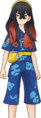 Le tenue « Jinbei » de Roseille dans Pokémon Masters EX.