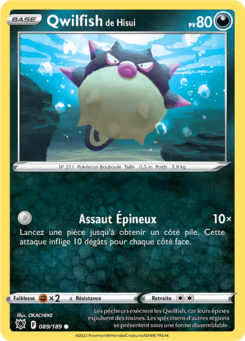 Qwilfish de Hisui (Épée et Bouclier Astres Radieux 089)