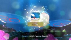 L'équipe du joueur recrute Kyogre.