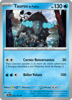 Tauros de Paldea (Écarlate et Violet Étincelles Déferlantes 039)